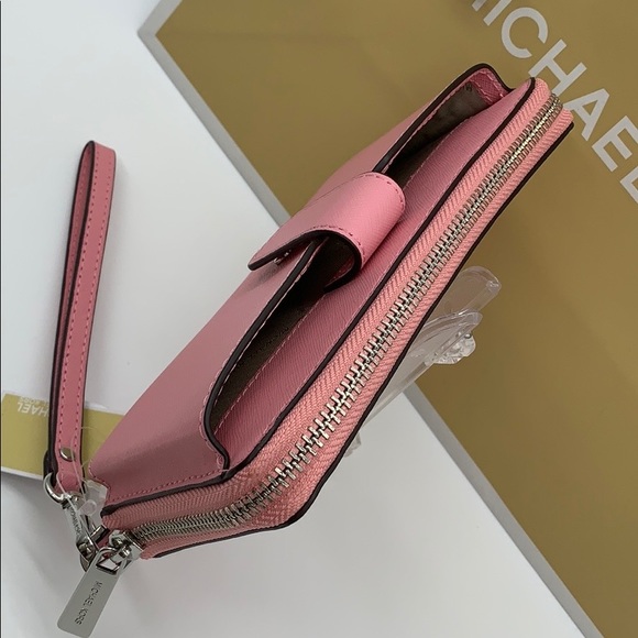 MICHAEL KORS MD ZA PHONE HOLDER WALLET CARNATION - Picture 8 of 16